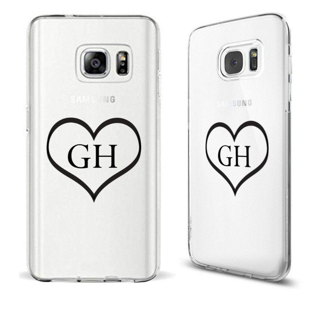 Personalise Crown Heart Diamond Gel Soft Back Cover Case For ALL Samsung Models7