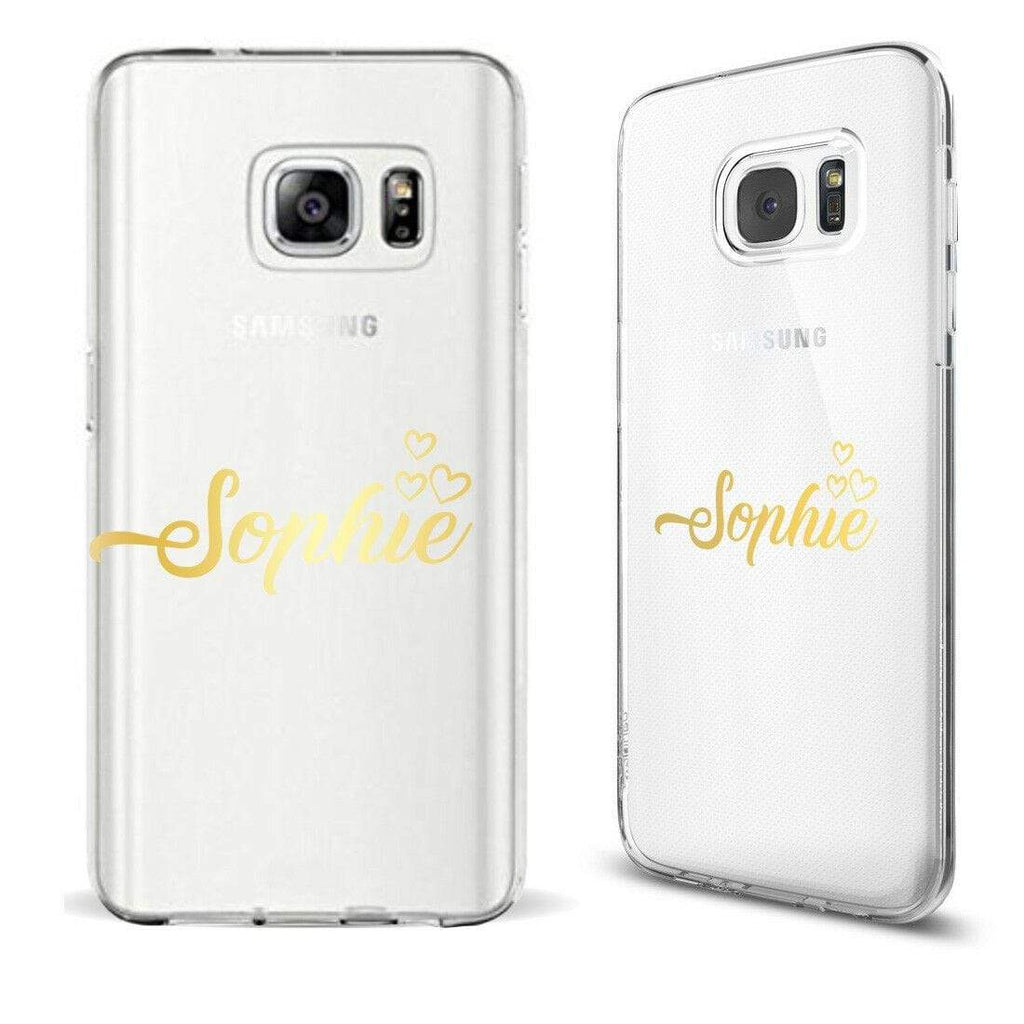 Personalise Heart Diamond Gel Soft Back Cover Case For ALL Samsung Models 11