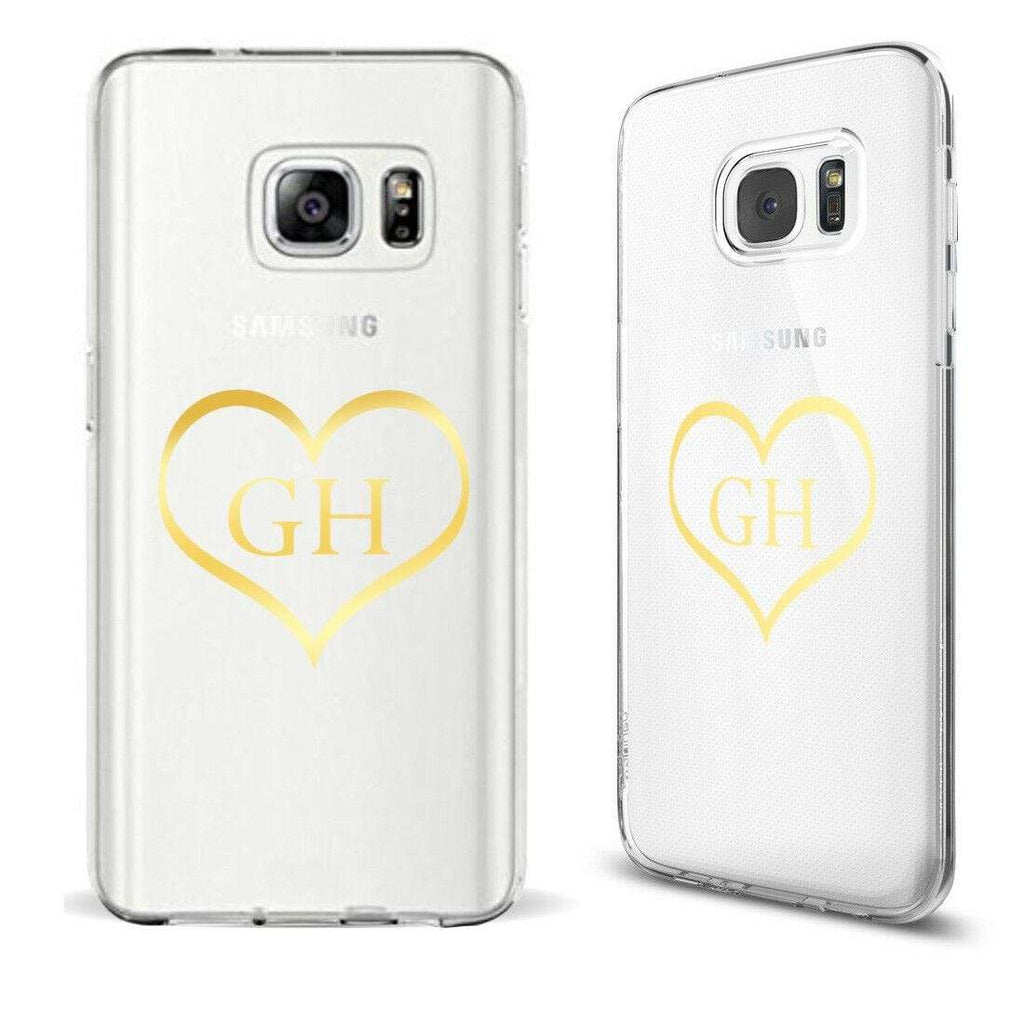 Personalise Crown Heart Diamond Gel Soft Back Cover Case For ALL Samsung Models7