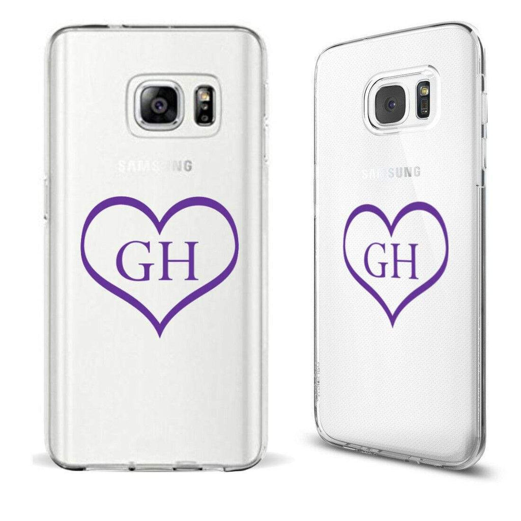 Personalise Crown Heart Diamond Gel Soft Back Cover Case For ALL Samsung Models7