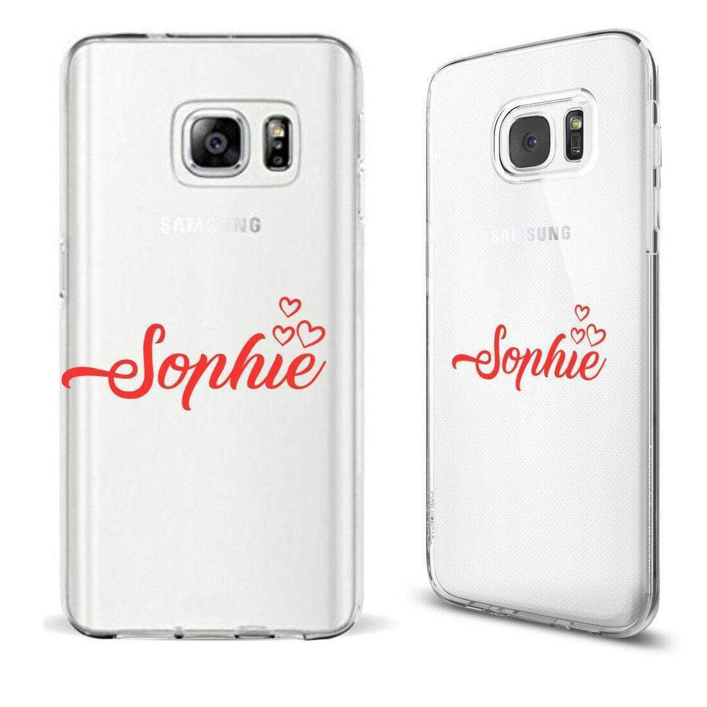 Personalise Heart Diamond Gel Soft Back Cover Case For ALL Samsung Models 11