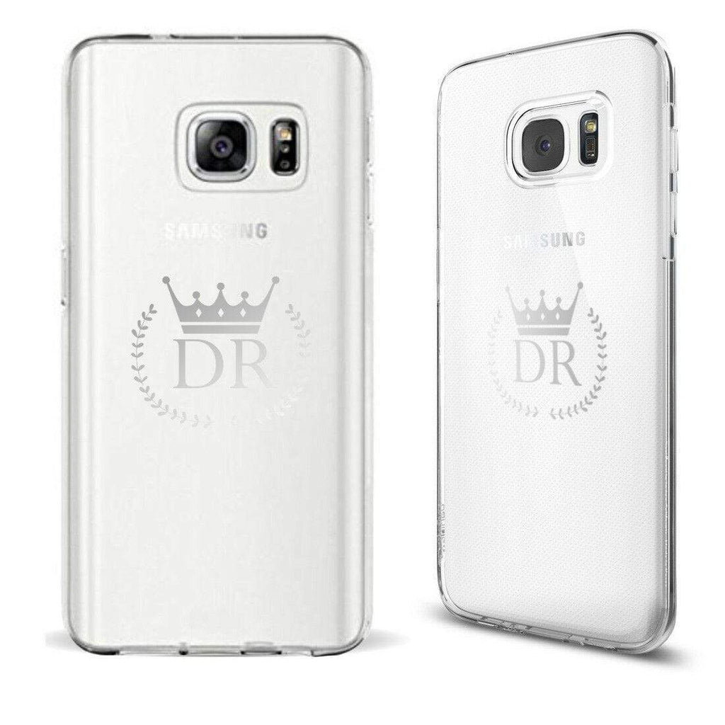 Personalise Crown Cyrstal Gel Soft Back Cover Case For ALL Samsung Models 4