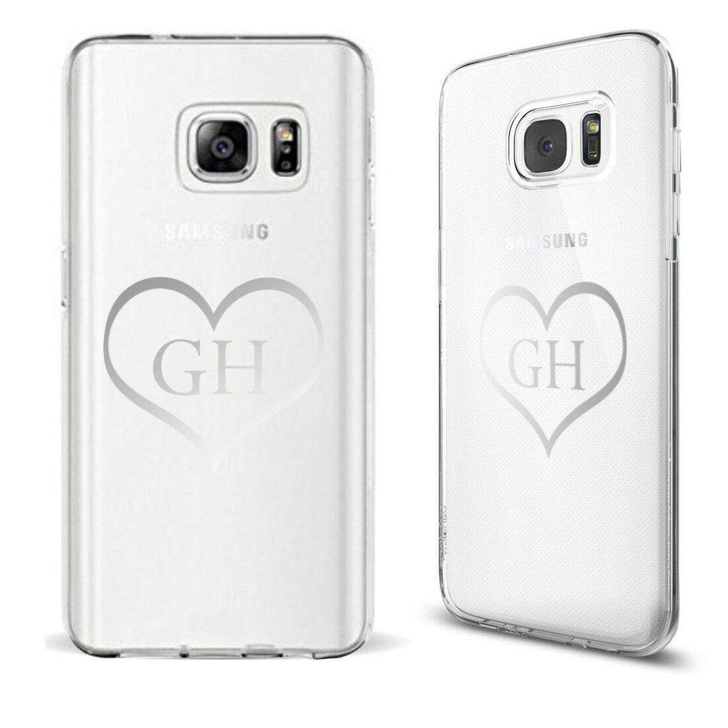 Personalise Crown Heart Diamond Gel Soft Back Cover Case For ALL Samsung Models7