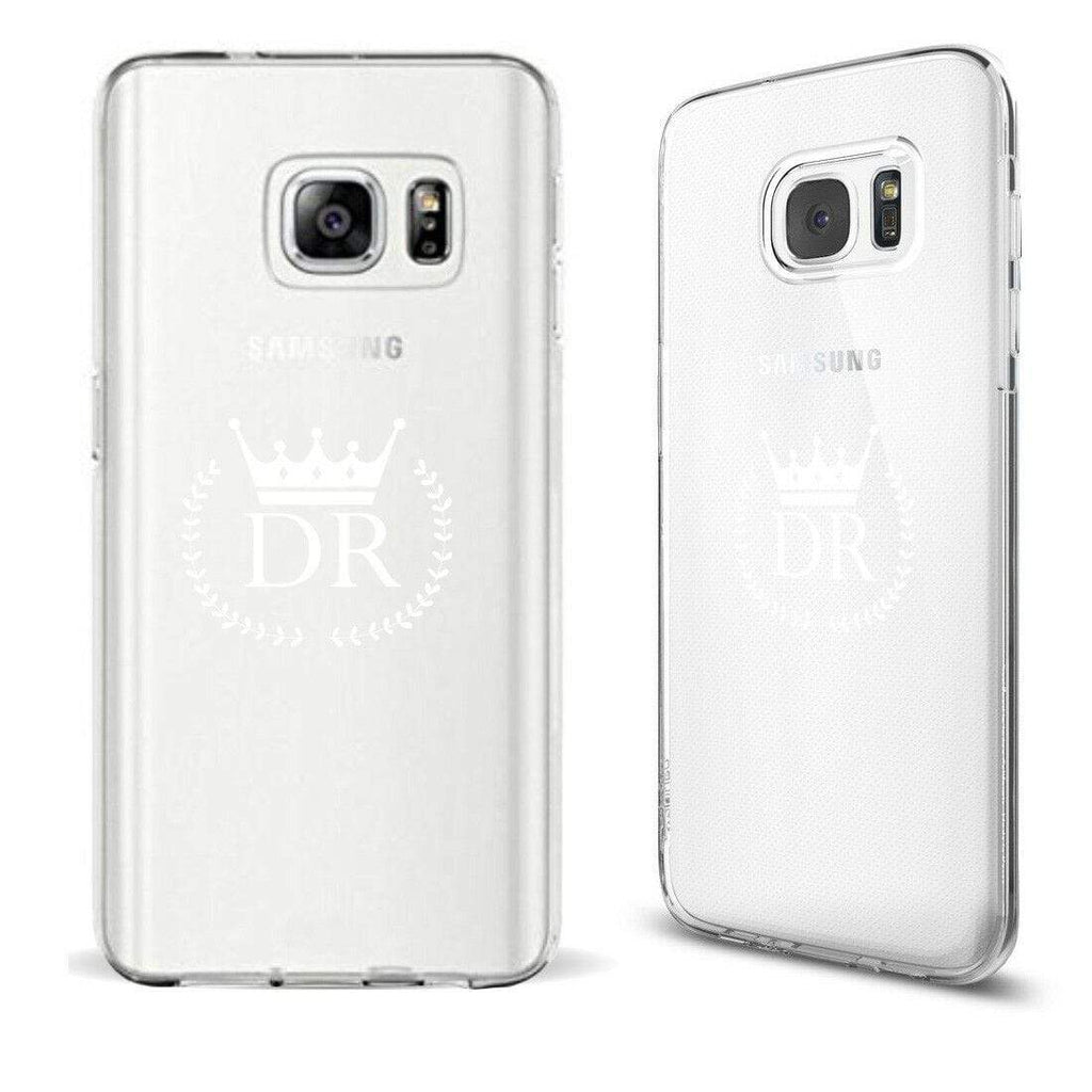 Personalise Crown Cyrstal Gel Soft Back Cover Case For ALL Samsung Models 4