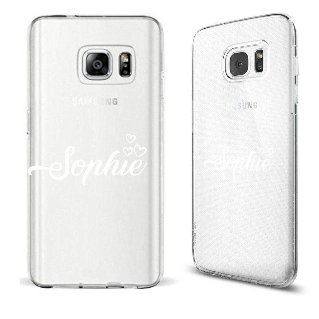 Personalise Heart Diamond Gel Soft Back Cover Case For ALL Samsung Models 11