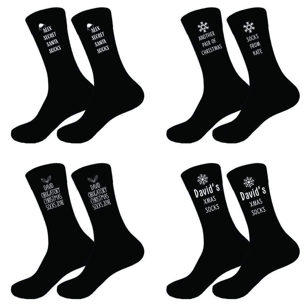 Mens Personalised Grandad Dad Christmas Golf Socks Sizes 6-11, 10-13 Big Foot D1