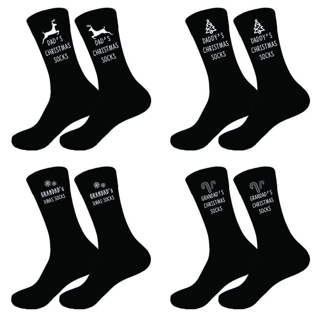 Mens Grandad Dad Christmas Xmas Golf Socks Gift Sizes 6-11, 10-13 Big Foot D2