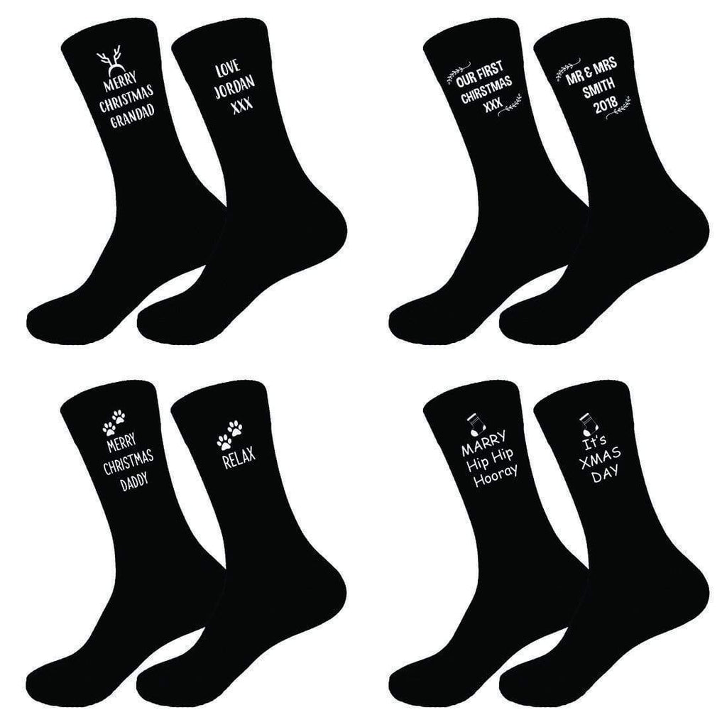 Mens Grandad Dad Christmas Golf Socks Gift Present Sizes 6-11, 10-13 Big Foot D4