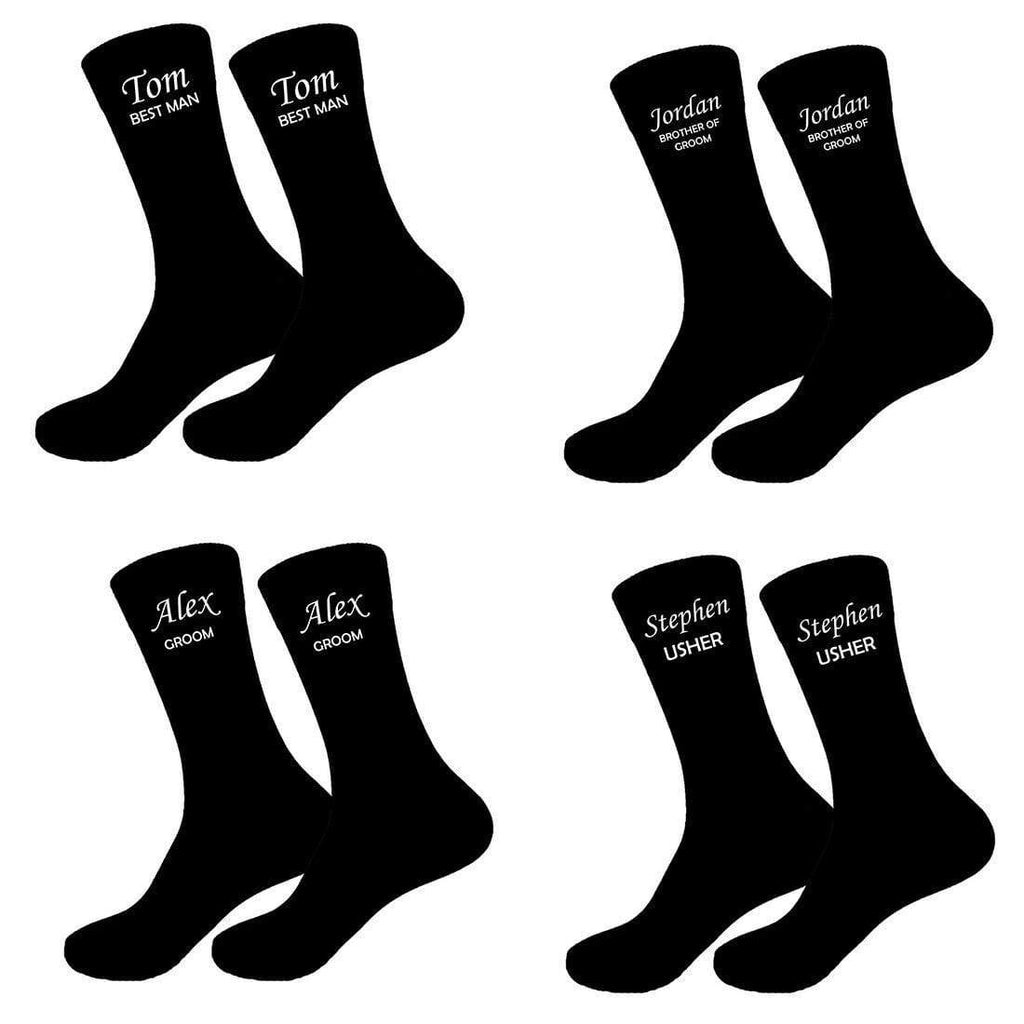 Mens Personalised Wedding Groom, Best Man, Usher Socks  6-11, 10-13 Big Foot