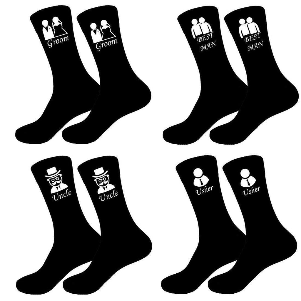 Mens Personalised Wedding Groom Best Man Usher Socks  6-11, 10-13 Big Foot