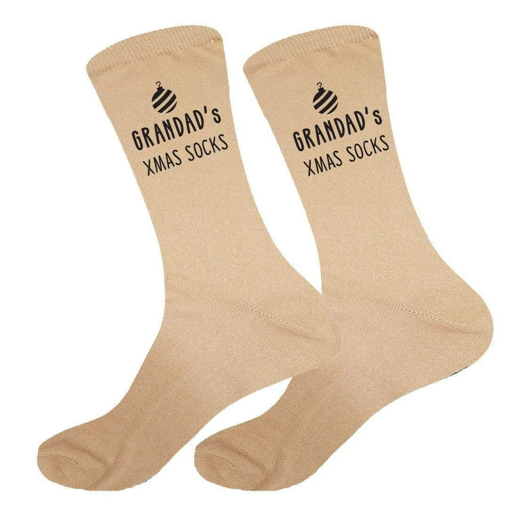 Mens Personalised Grandad Christmas Socks Gift Present Sizes 6-11,10-13 Big Foot