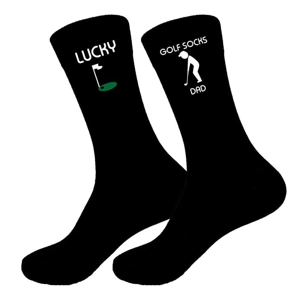 Mens Grandad Dad Lucky Golf Socks Gift Present Sizes 6-11, 10-13 Big Foot D3