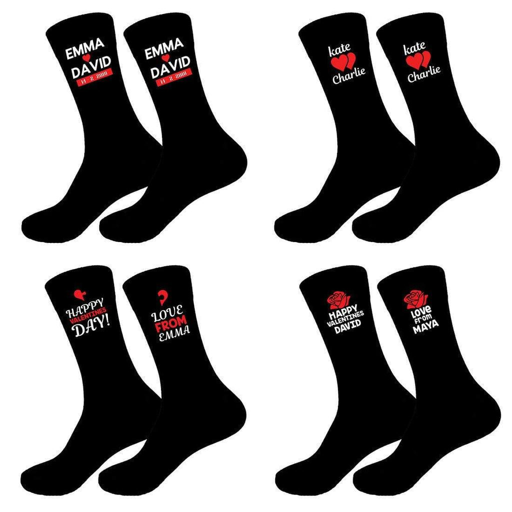 Mens Fathers Day Valentines Boyfriend  Dad Socks Sizes 6-11, 10-13 Big Foot D3