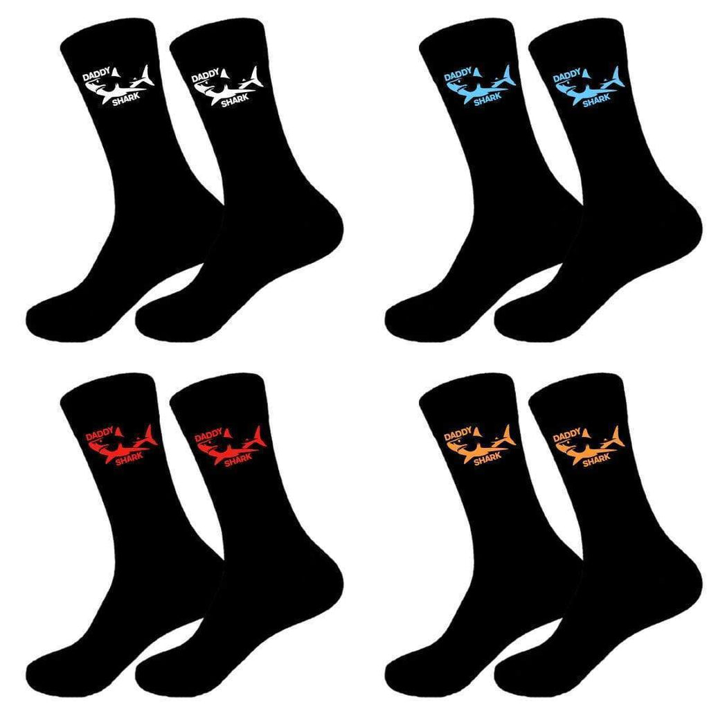 Fathers Day Dad Pops Daddy Shark Boyfriend Socks Sizes 6-11,10-13 Big Foot D1