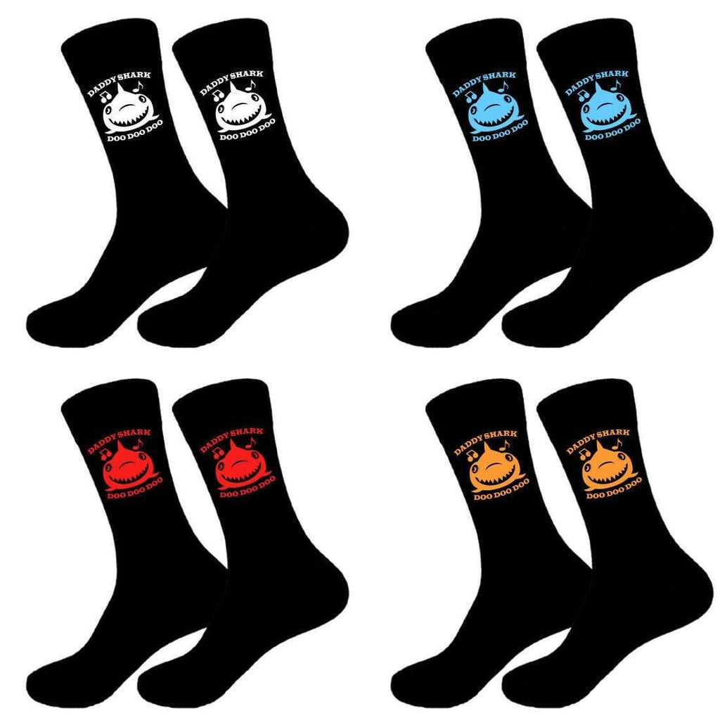 Fathers Day Dad Pops Daddy Shark Boyfriend Socks Sizes 6-11,10-13 Big Foot D2