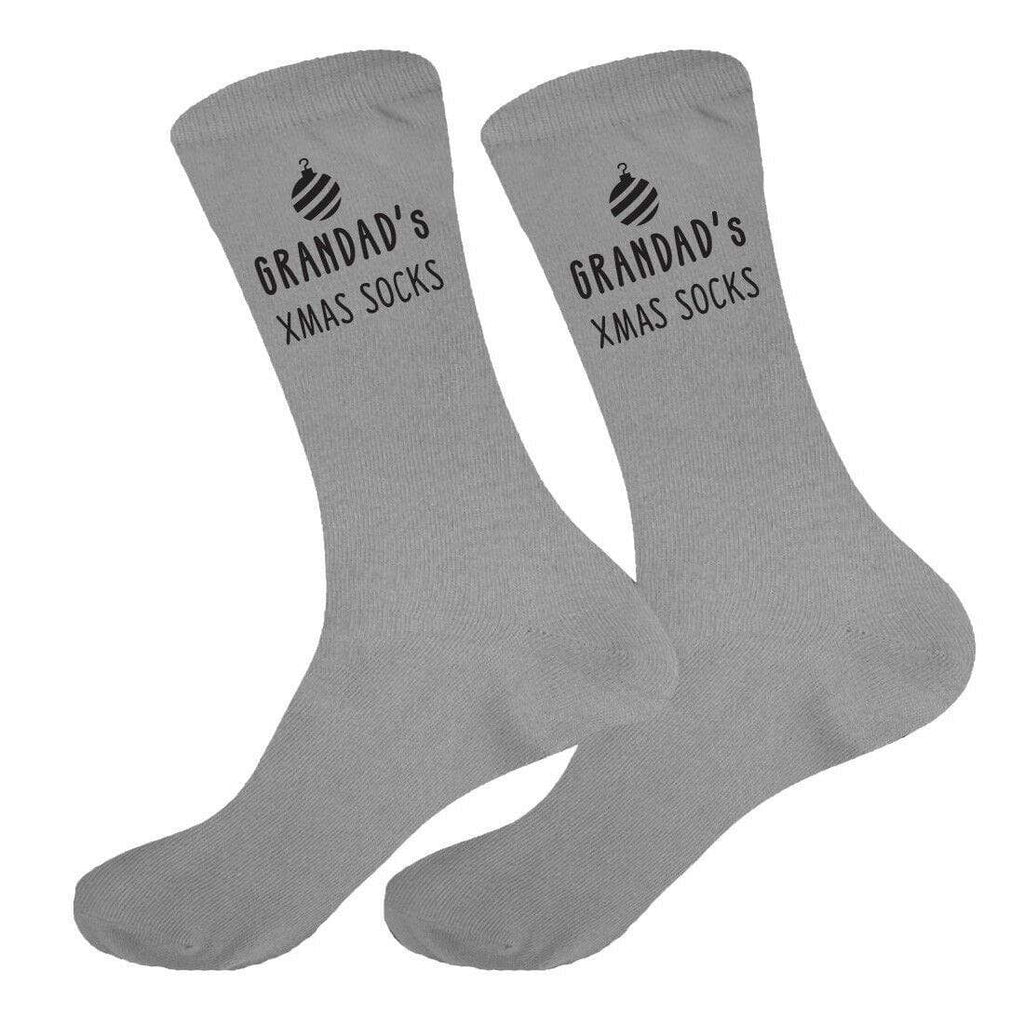 Mens Personalised Grandad Christmas Socks Gift Present Sizes 6-11,10-13 Big Foot