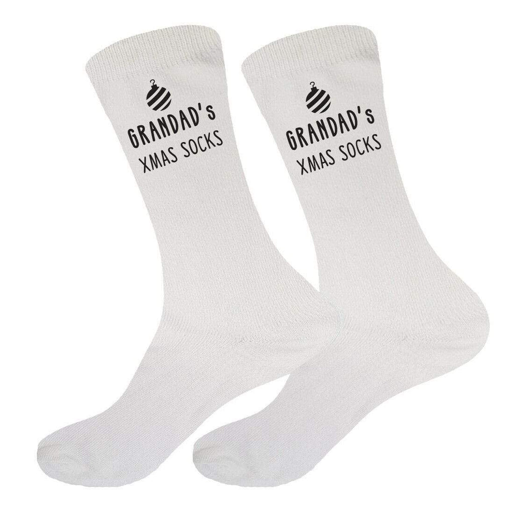 Mens Personalised Grandad Christmas Socks Gift Present Sizes 6-11,10-13 Big Foot