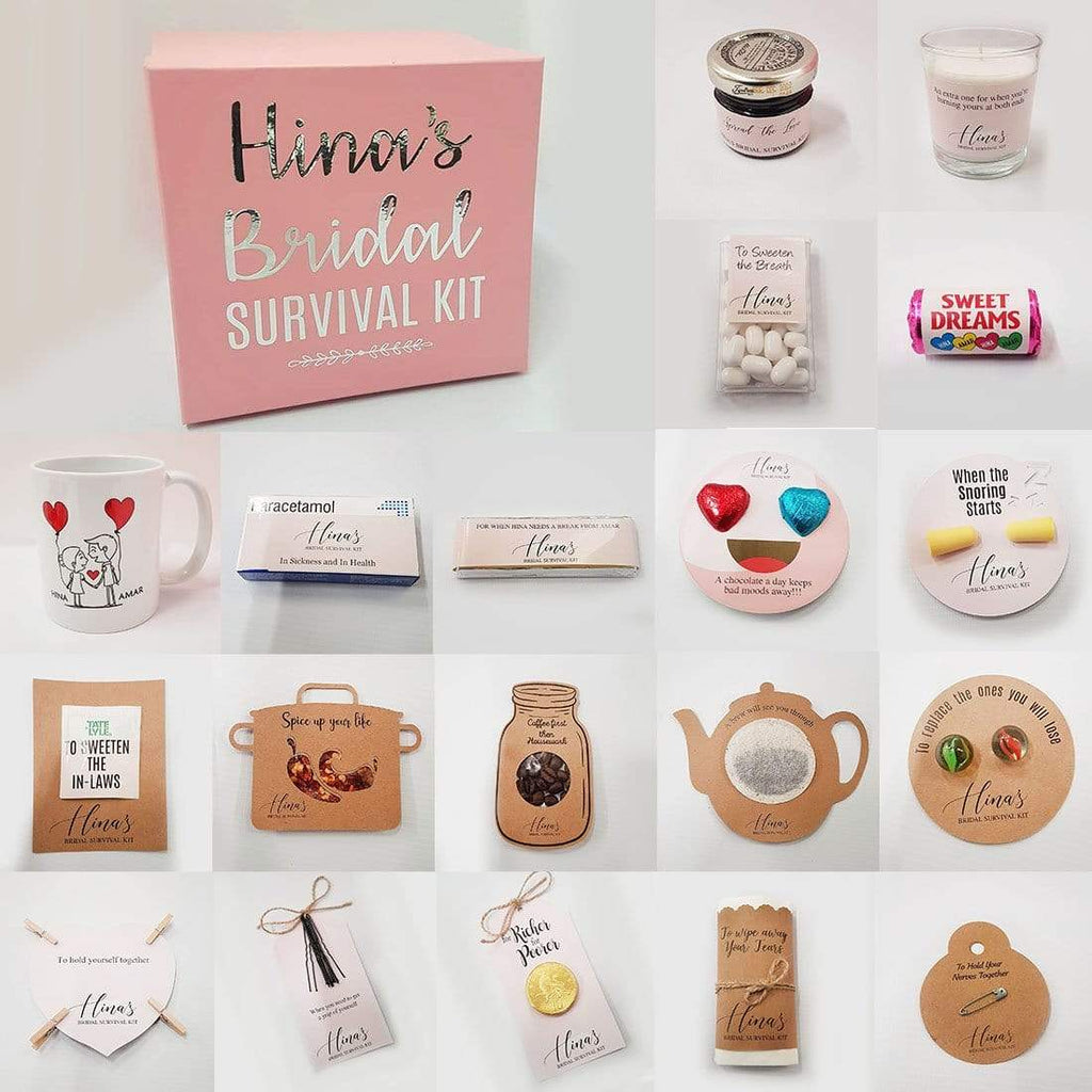 Personalised Funny Bridal Wedding Survival Kit