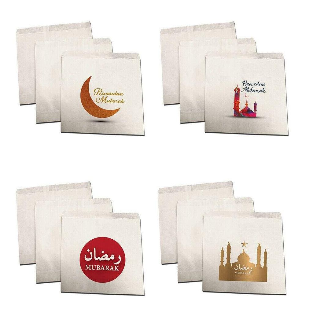 Ramadan Mubarak Islamic Small Sweet Gift Paper Bags Presents Pack Of 10 20 D1