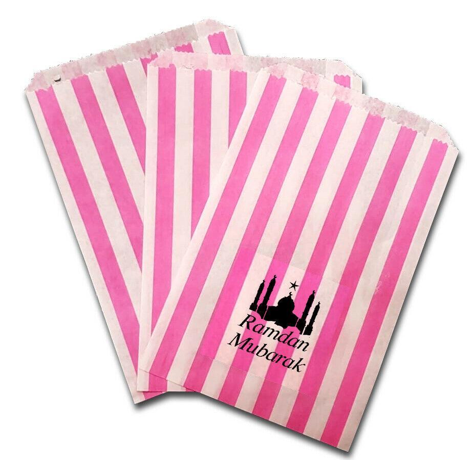 Ramadan Mubarak Islamic Muslim Sweet Gift Paper Bags Presents Pack Of 10 20 D2