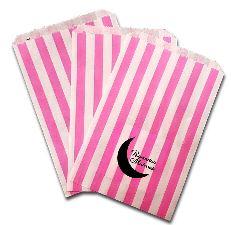 Ramadan Mubarak Islamic Muslim Sweet Gift Paper Bags Presents Pack Of 10 20 D4