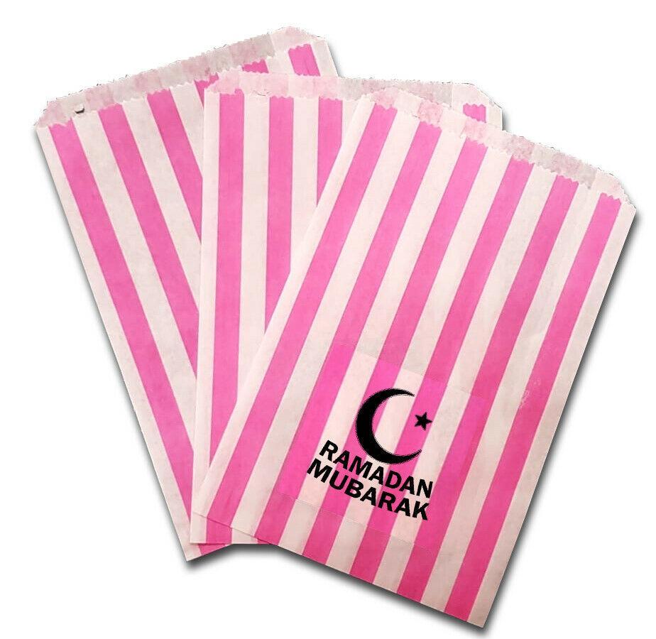 Ramadan Mubarak Islamic Muslim Sweet Gift Paper Bags Presents Pack Of 10 20 D5