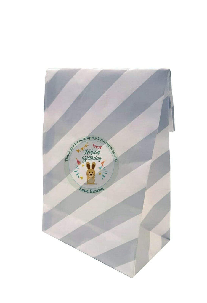 Personalised Birthday Party Fun Thank You Sweet Gift Paper Bags Pack Of 10 20 30