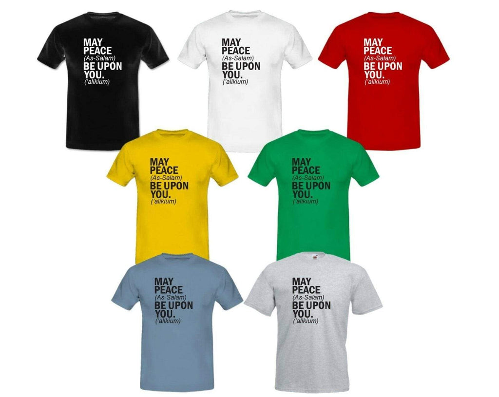 New Peace Be Upon You Islamic Remembrance Muslim T-Shirts S-XXL Perfect Gift