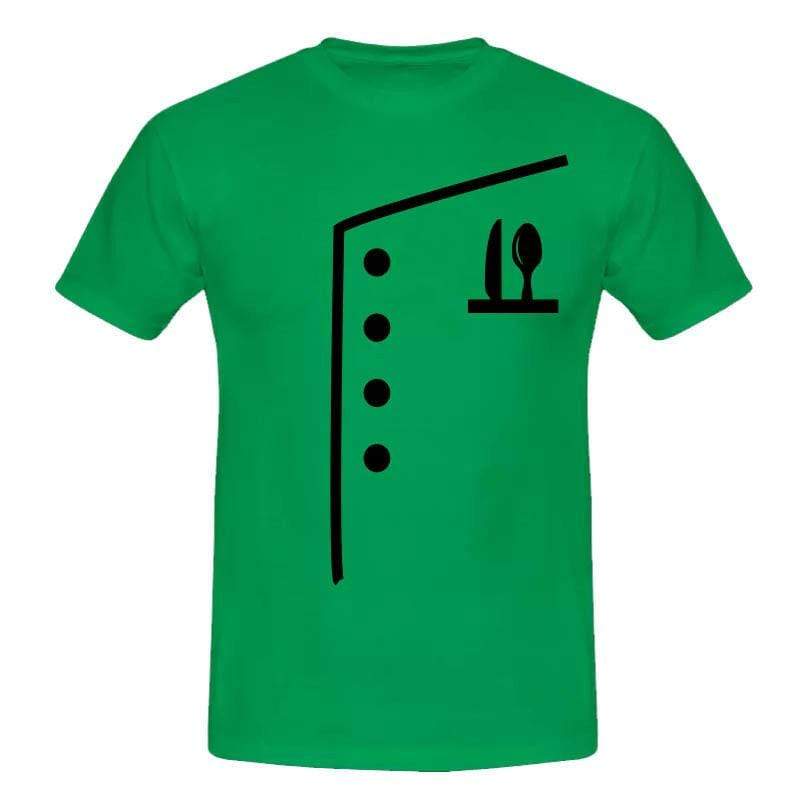 Men's Illustration Chef Lads Fancy Dress T-Shirts S-XXL Perfect Gift Present D2