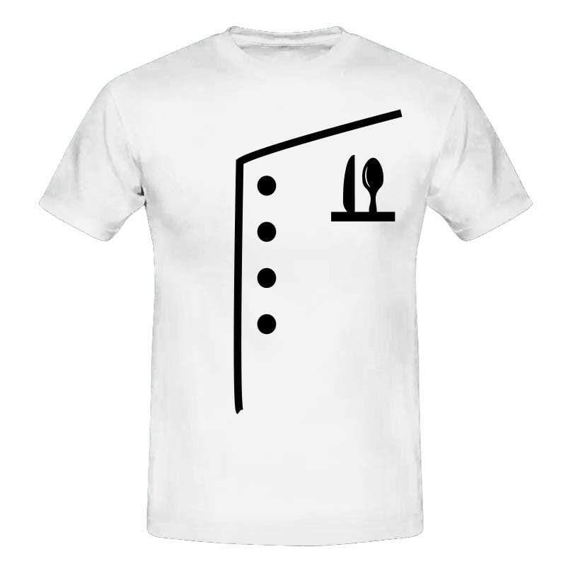 Men's Illustration Chef Lads Fancy Dress T-Shirts S-XXL Perfect Gift Present D2