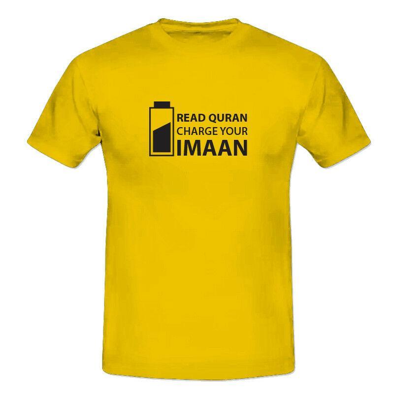 Read Quran Charge Your Imaan Islamic Remembrance T-Shirts S-XXL Perfect Gift