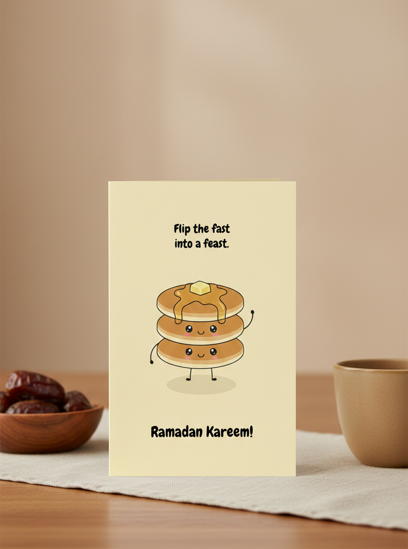Funny Ramadan Card – Cute Pun Ramadan Kareem Greeting Card (7 Designs Available)